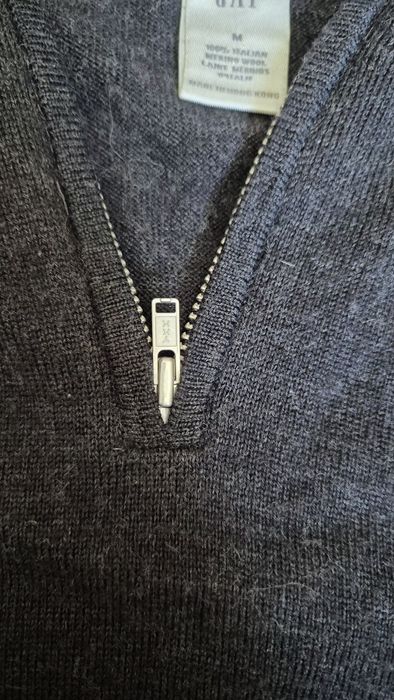 Светр на блискавці під горло GAP merino wool