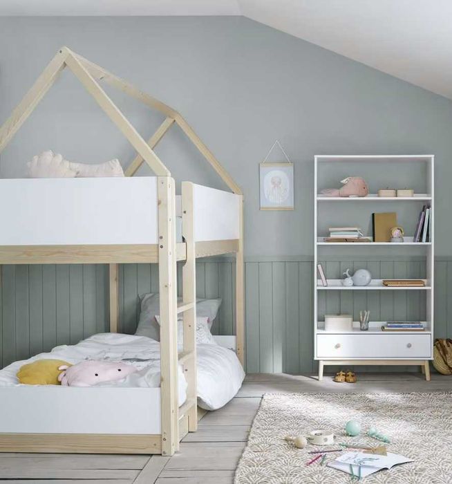 Beliche em cabana infantil bicolor 90x190 “Maisons du Monde”