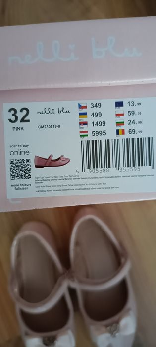 Balerinki lakierki 32 dziewczęce Smyk Cool beżowe