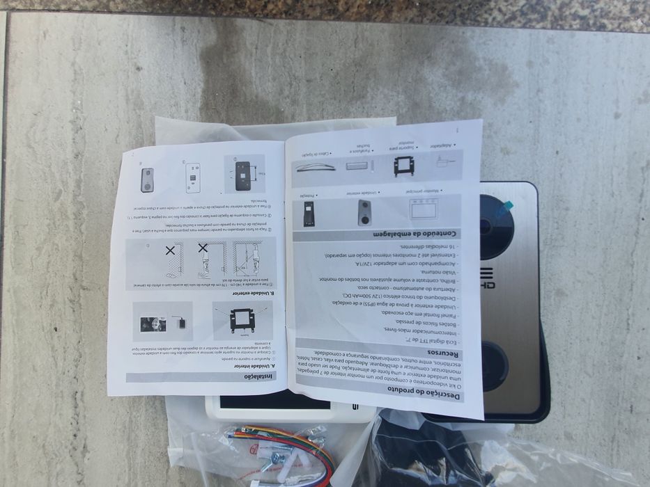 Vídeo Porteiro Tela 7 lcd com 4 fios