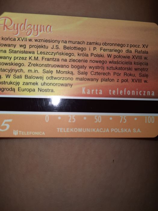 Karta telefoniczna Pałace i zamki Ziemi Leszczyńskiej