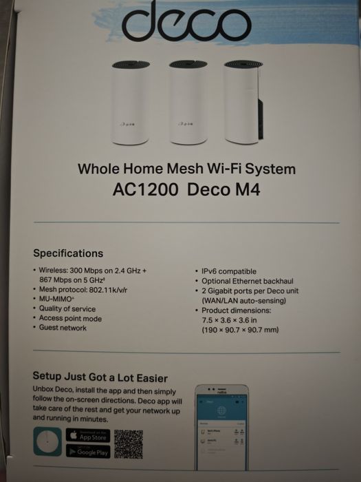 mesh wi fi system AC1200 Deco M4
