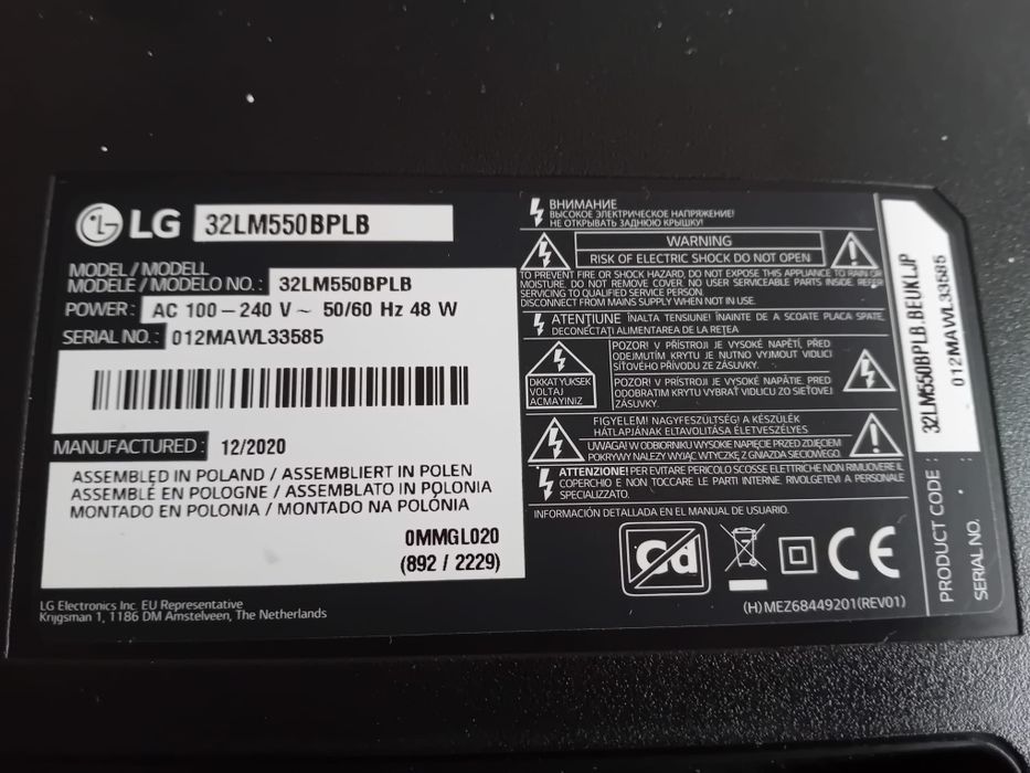 Televisão OLG  com dois meses