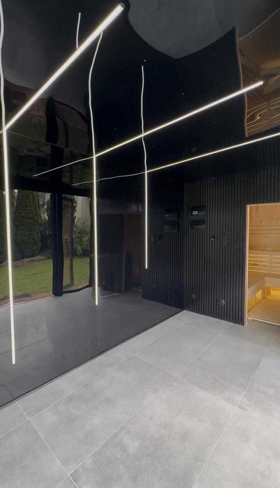 SAUNA ogrodowa PREMIUM 3 x 7m Nowoczesna WIFI LED Harvia Panorama