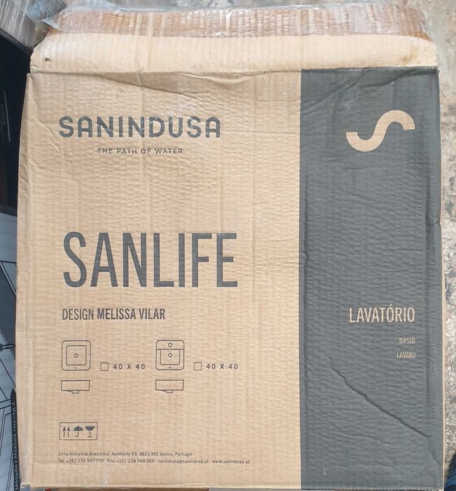 Lavatório de pousar Sanindusa SanLife 40x40 novo (2 unidades disponíveis)