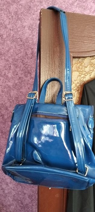 Сумка рюкзак синього кольору, жіночий