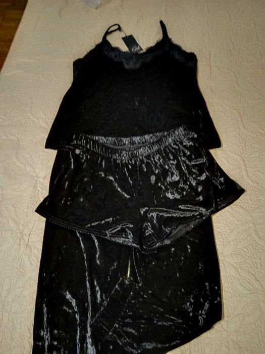 Велюровий домашній одяг (штани, шорти та топ)