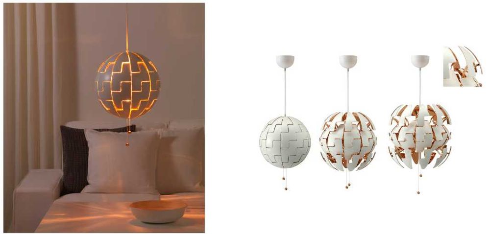 Candeeiro IKEA PS 2014 cor branco/cobre