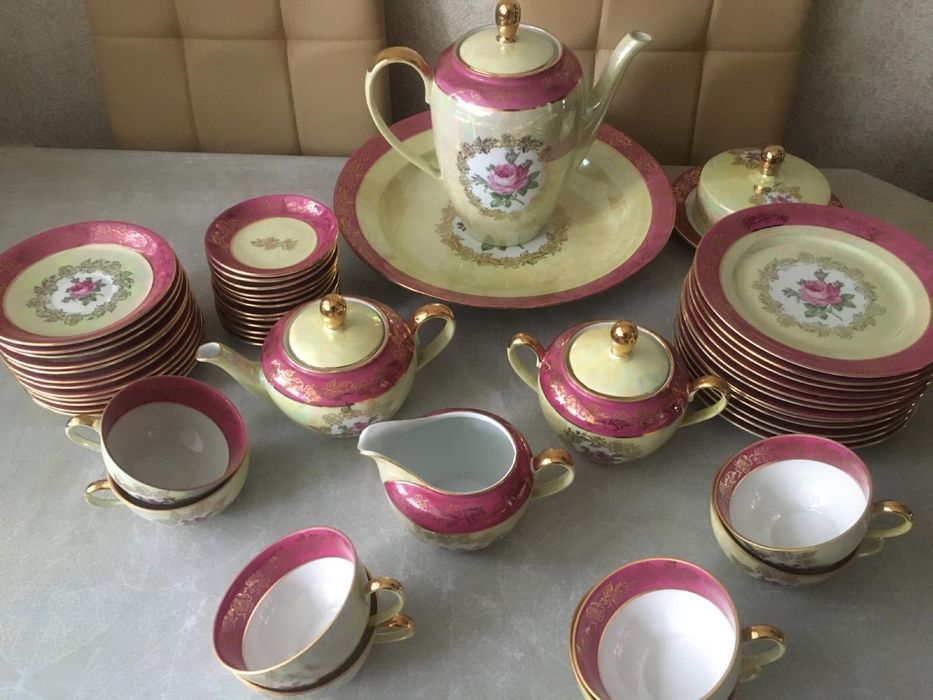 Чайный сервиз ГДР РОЗА  FORTUNA EISENBERG нп 8 персон