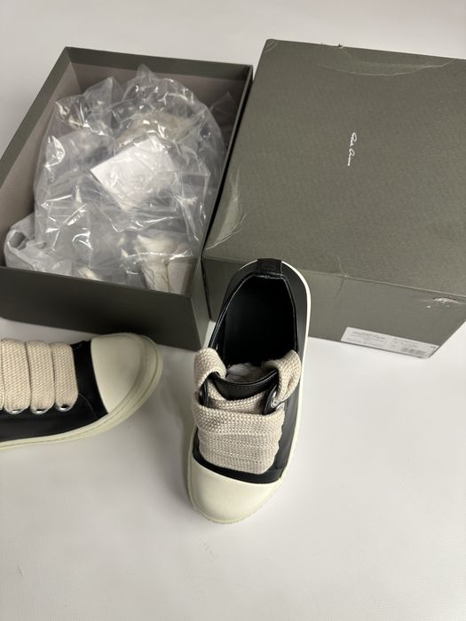 Rick Owens leather ramones jumbo lace laces кожаные opium archive 38