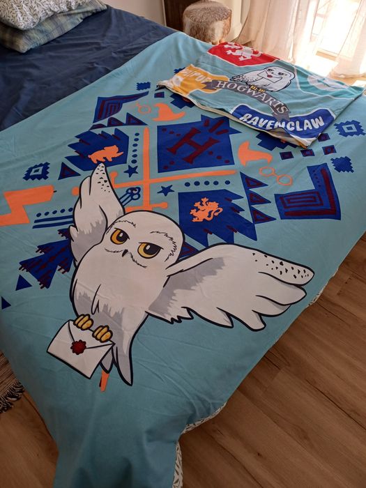 Capa de edredon Harry Potter Ravenclaw + fronha (cama de solteiro)