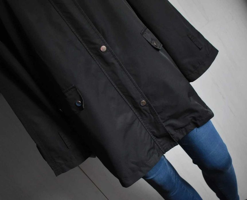 Płaszcz przejściowy 48 4XL 5XL wiosenny elegancki trencz luźny trapezowy 50