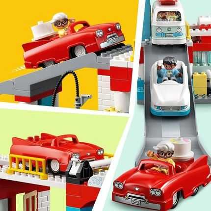 Lego Duplo Parking Myjnia Garaż piętrowy auta