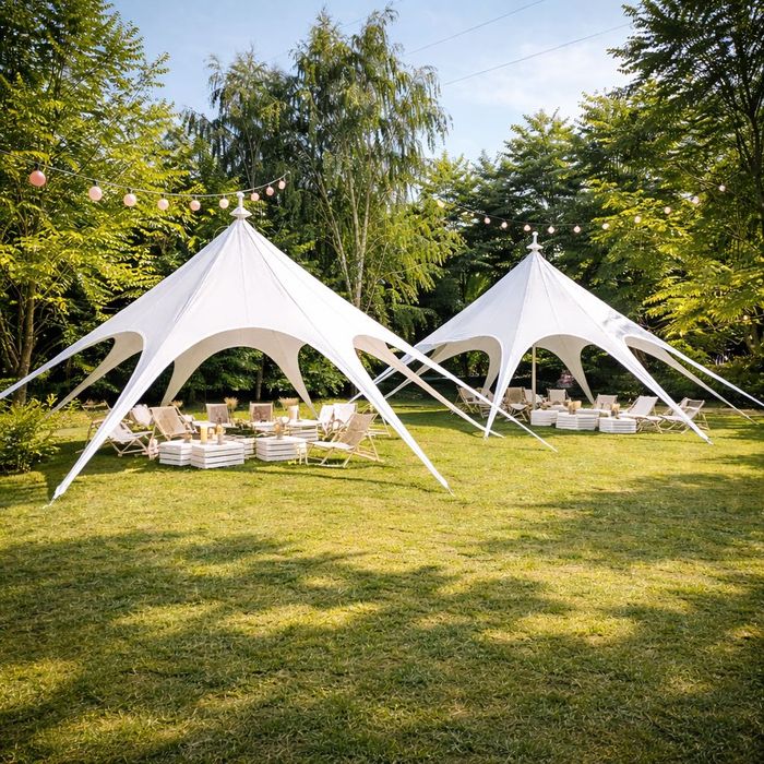 Wynajem namiotów eventowych, namiot gwiazda, namiot wynajem