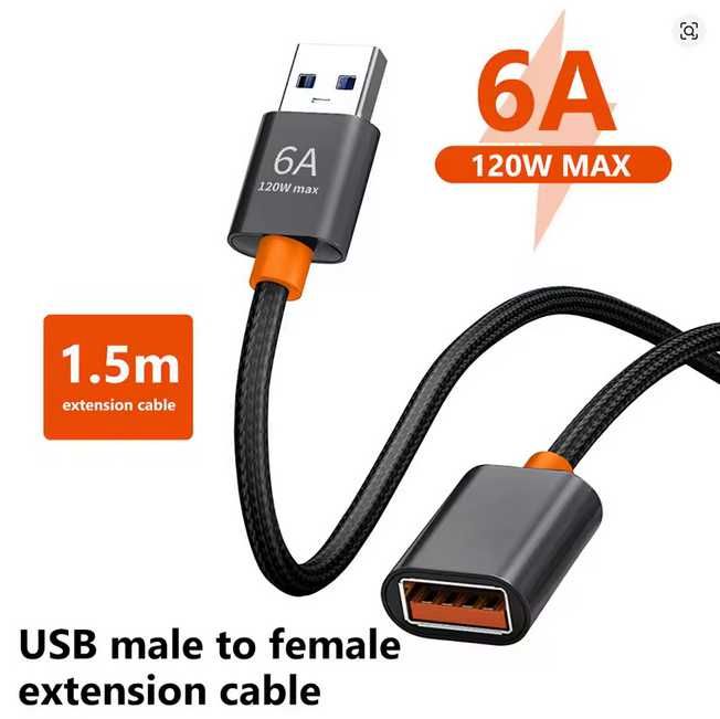 Przedłurzacz USB 1,5m 120W Kraków