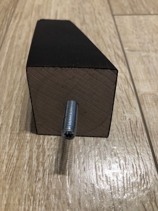 Nóżki meblowe drewniane czarne 4 szt.