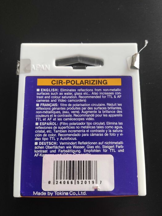 Hoya filtro polarizador circular 52mm