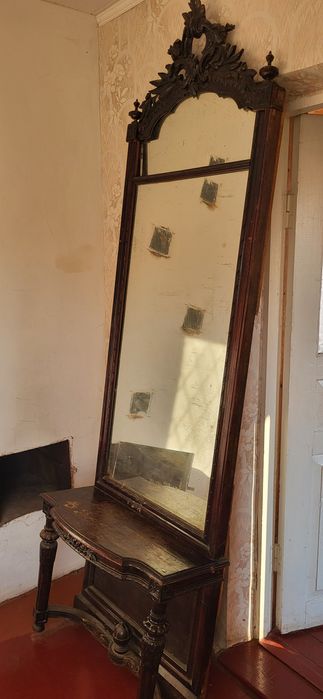 Антикварне старовинне дзеркало трюмо комод