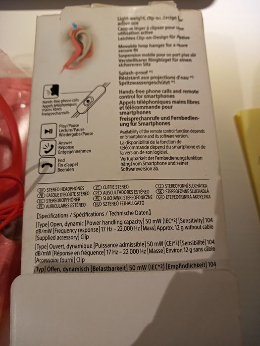 Słuchawki Sony  nowe nieuzywane