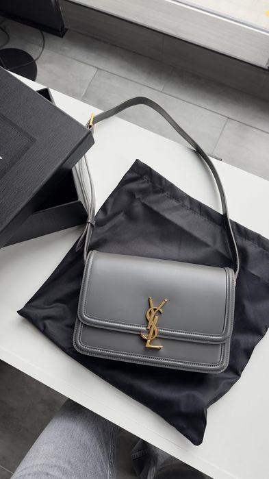 Серая сумка  Saint Laurent Solferino Crossbody bag  Сен Лоран сумка