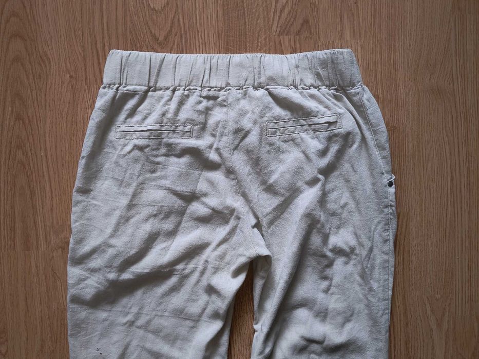 Letnie cienkie spodnie joggery casual basic boho Terranova S wiązane