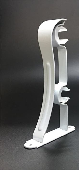 Uchwyty karnisza 6 szt podwójne metalowe 18-22mm białe dekoracyjne