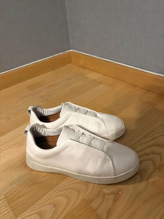 Sapatilhas Zegna Triple Stitch Seconskin Brancas