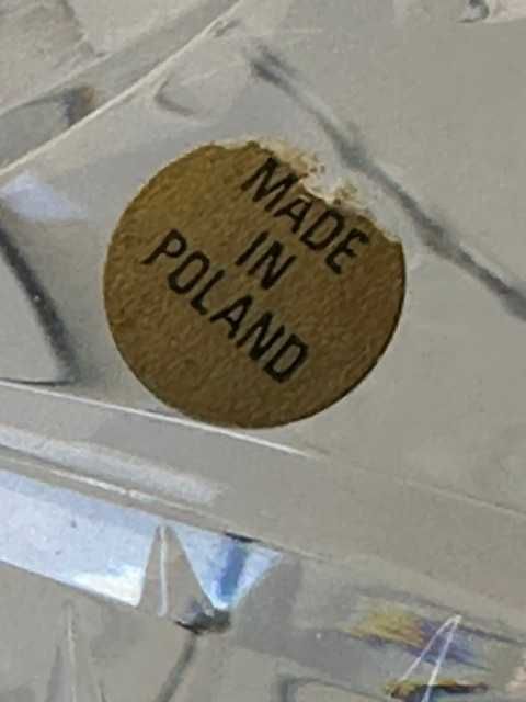 Kosz koszyk duży szlify  kryształ PRL wys 22 cm Made in Poland waga 2323 gr