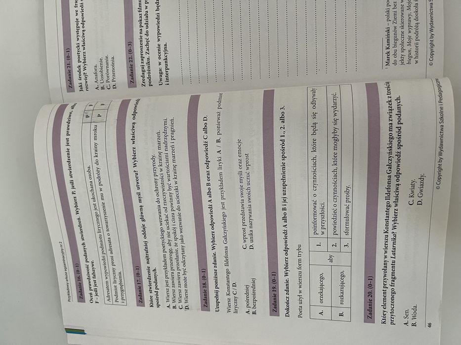 Repetytorium ośmioklasisty i arkusze z odpowiedziemi Jezyk polski WSiP