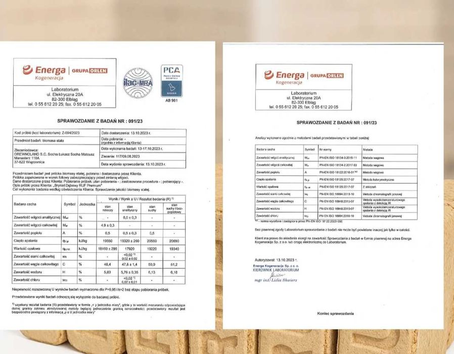 Opał, BRYKIET DRZEWNY-kostka RUF - dębowy, producent Drewnoland Wylewa