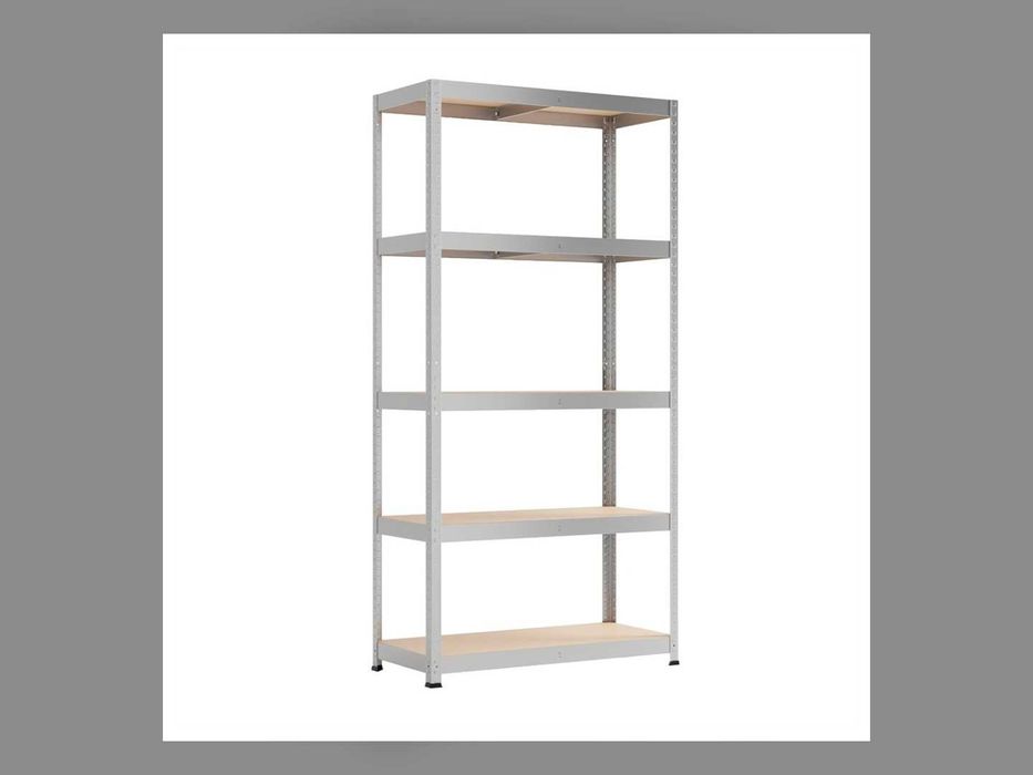 NOWY Regał Metalowy Magazynowy Garażowy Ocynk 5 Półek 750 Kg 180x90x40 Cm Do Piwnicy Warsztatu