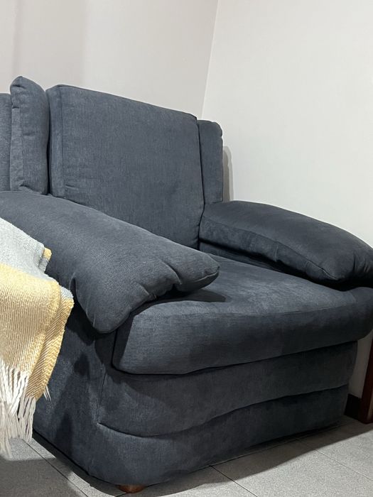 Poltrona azul sala de estar