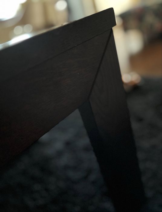 Stolik kawowy 60x60 drewniany ciemny brąz wenge venge