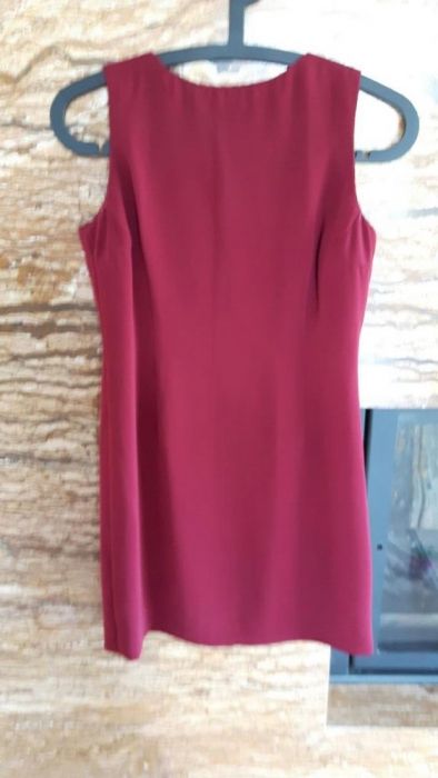 Garsonka sukienka i żakiet S 36 bordo