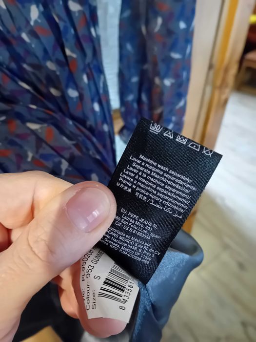 piękna sukienka Pepe Jeans S zwiewna plisowana ptaszki j.nowa +gratis
