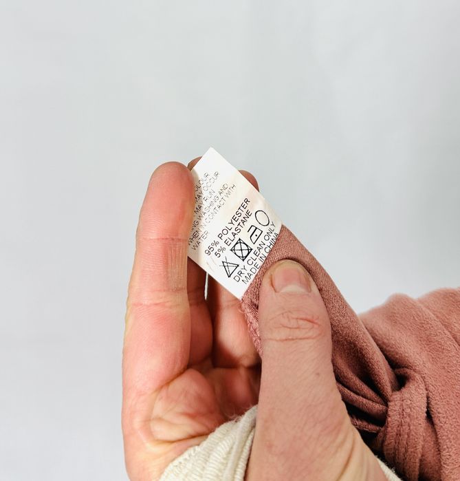 Spódnica ołówkowa a'la zamsz łososiowa M 38