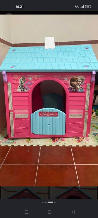 Casa brincar jardim Frozen