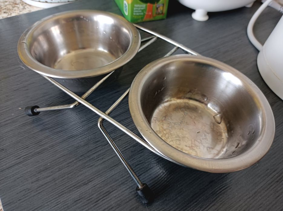 Металеві мисочки для тваринної їжі(котики, собачки).