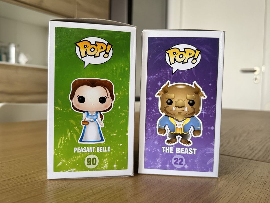 Funko Pop! A Bela (90) e Monstro (22) - Edição Clássica, ótimo estado