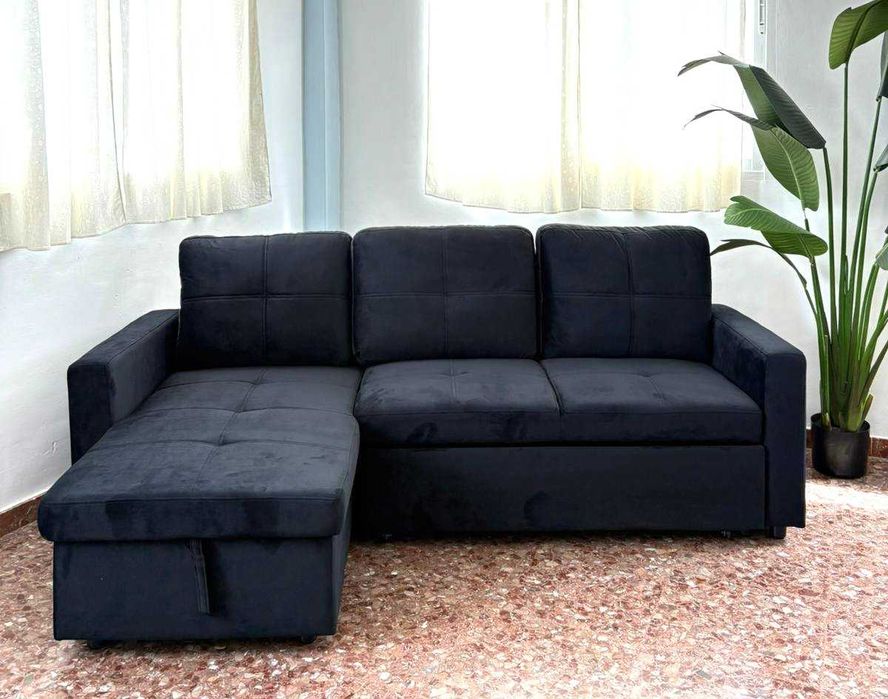 SOFÁ-CAMA Novo Com Chaise Longue E Armazenamento + Portes 408€