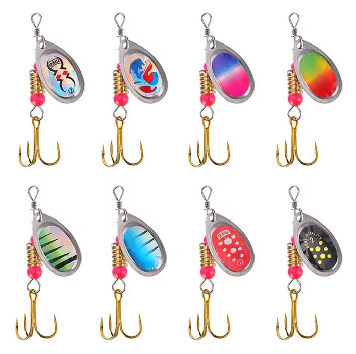 Błystki obrotówki 16 sztuk w etui