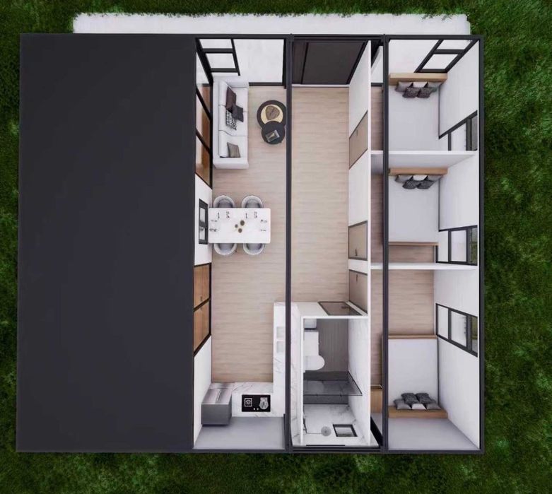 Domek modułowy letniskowy mobilny na zgłoszenie 35m2 54m2