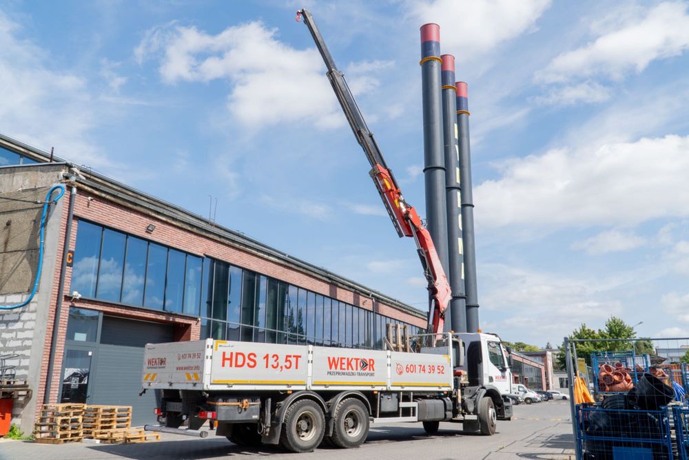 Usługi HDS | Transport mat. budowlanych | Rozładunk dźwigiem | 8,7 t