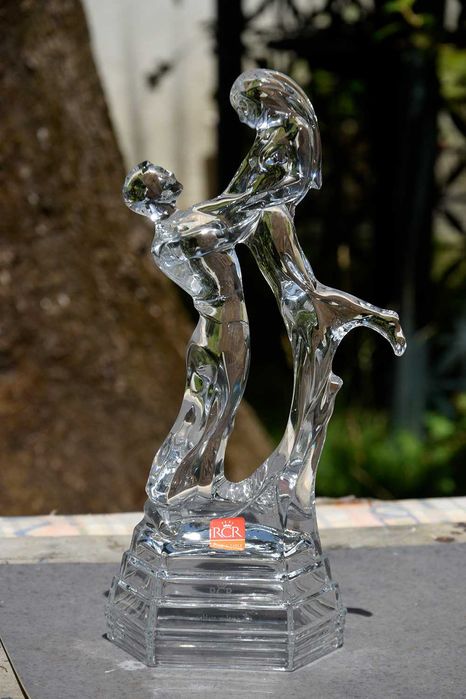 Estatueta de Cristal Italiano Bailarinos