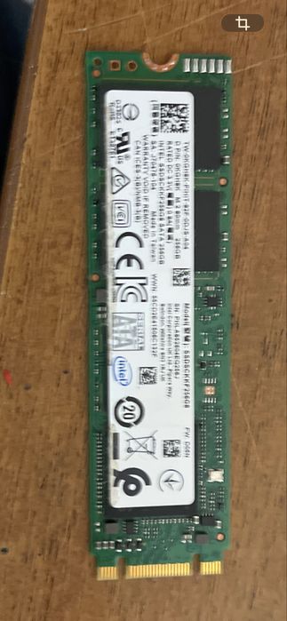 Intel SSDSCKKF256GB   M.2 SATA SSD на 256 ГБ (відправка накладним платежем нової пошти)