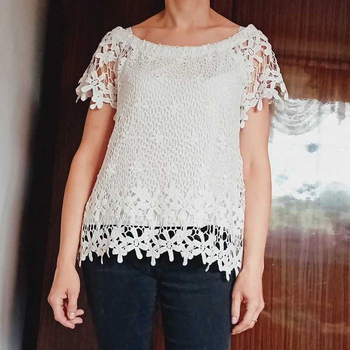 bluzka biała koronkowa 40  Papaya