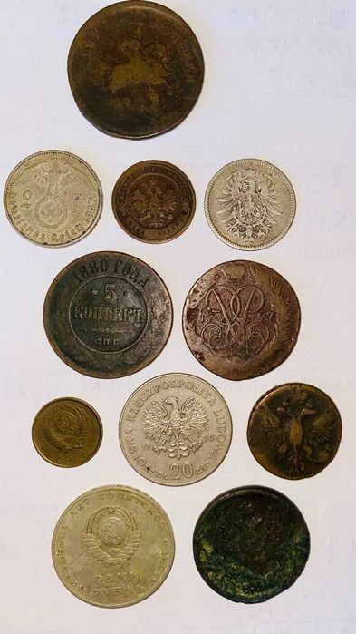 Денга 1754 г Царские монеты