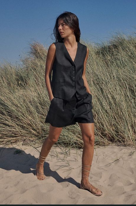Костюм zara L льон