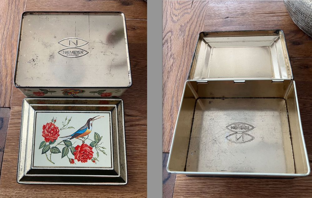 Puszka Pudełko na herbatę Niemeyer Holland Lata 1950/60 r.