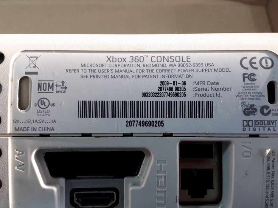 Microsoft Xbox 360 60Gb.